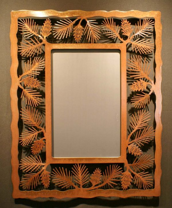 Pine Cone Frame Mirror Large