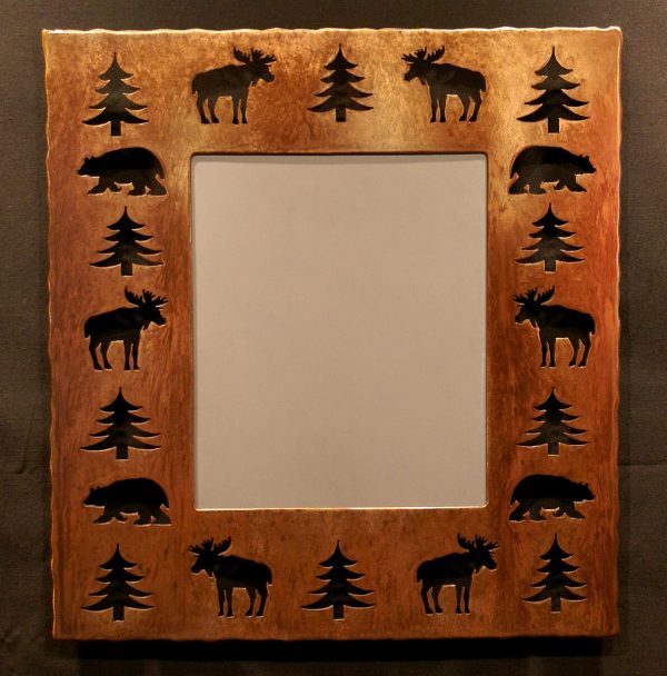 Bear Moose Tree Cut Out Mirror