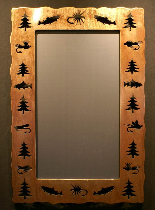 Fly Fish Tree Cut Out Mirror