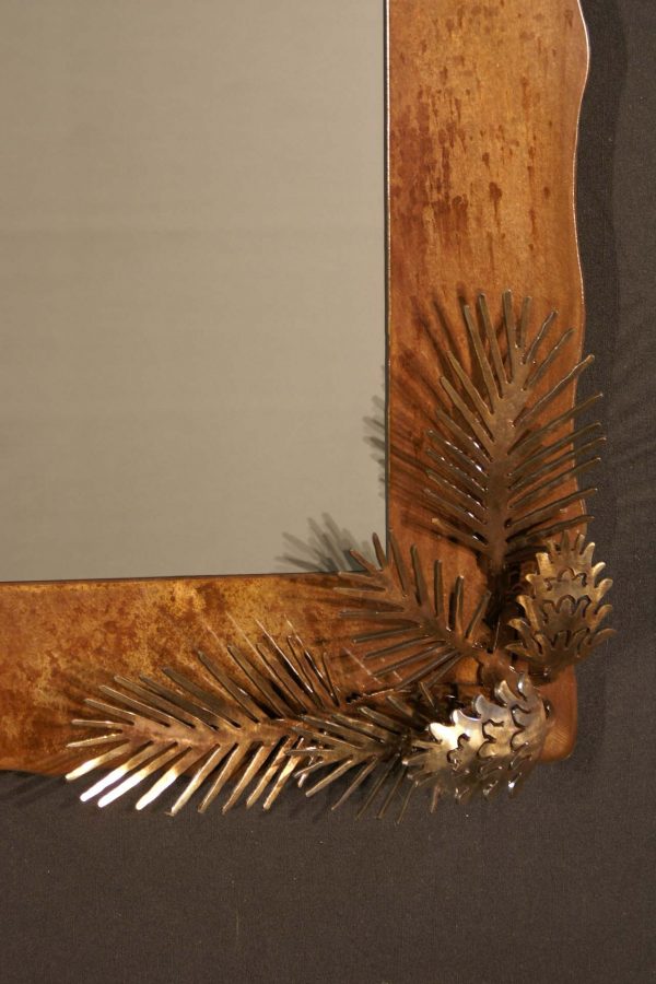 Pine Cone Corner Mirror