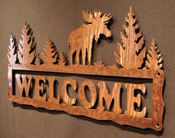 Moose Welcome Sign 24"