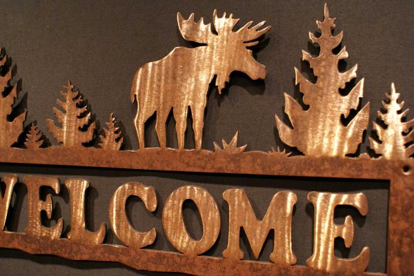 Moose Welcome Sign 24"