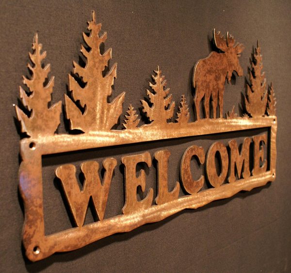 Moose Welcome Sign 24"