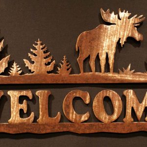 Moose Welcome Sign 24"