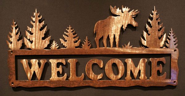 Moose Welcome Sign 24"