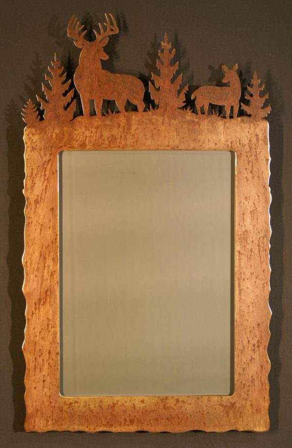 Buck Doe Scene Top Mirror